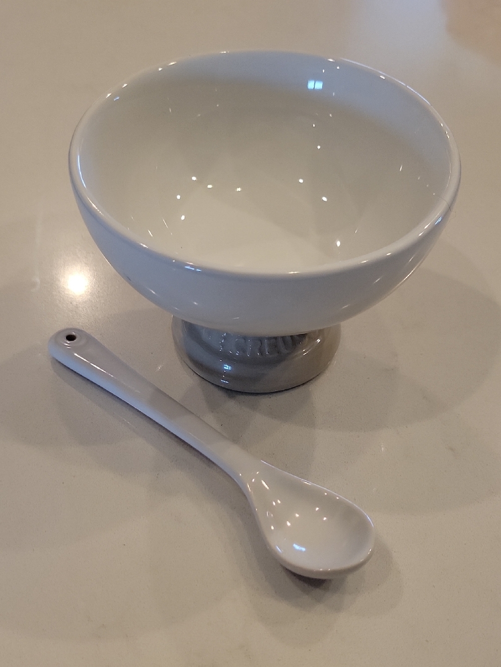 Le Creuset Ombre Nutmeg Pedestal Bowl With Cafe Spoon